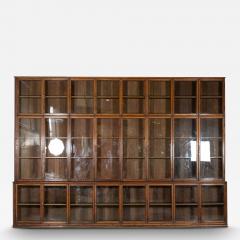 Monumental Oak Glazed Haberdashery Bookcase Cabinet - 3612321