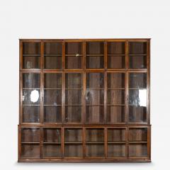 Monumental Oak Glazed Haberdashery Bookcase Cabinet - 3621313