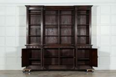 Monumental Oak Inverted Breakfront Bookcase - 3363125