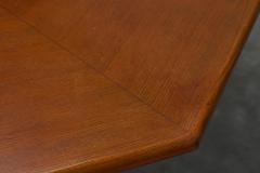 Monumental Octagonal Dining Table in Wood 1970s - 4467953