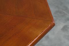 Monumental Octagonal Dining Table in Wood 1970s - 4467954