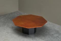 Monumental Octagonal Dining Table in Wood 1970s - 4467961