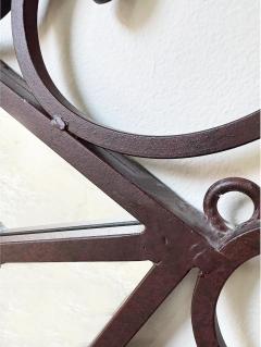 Monumental Ornate Vintage Scrolled Iron Wall Mirror - 4506759