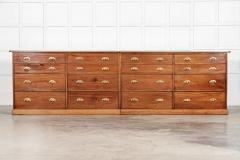 Monumental Pair 19thC English Mahogany Haberdashery Drawers - 4100912