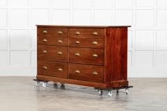 Monumental Pair 19thC English Mahogany Haberdashery Drawers - 4100922
