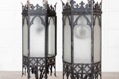 Monumental Pair Gothic Revival Church Lanterns - 2897721