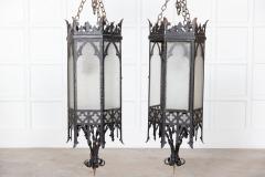 Monumental Pair Gothic Revival Church Lanterns - 2897724