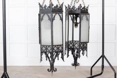 Monumental Pair Gothic Revival Church Lanterns - 2897725