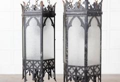 Monumental Pair Gothic Revival Church Lanterns - 2897726