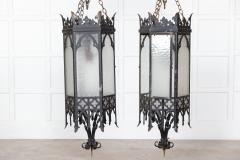 Monumental Pair Gothic Revival Church Lanterns - 2897728