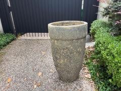 Monumental Pair Of Glazed Pottery Garden Urns - 4702223