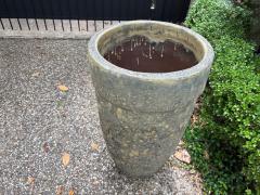 Monumental Pair Of Glazed Pottery Garden Urns - 4702225