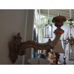 Monumental Pair of 18th Century Venetian Silver Giltwood Sconces - 4224803