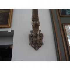 Monumental Pair of 18th Century Venetian Silver Giltwood Sconces - 4224817