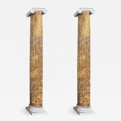 Monumental Pair of Italian Neoclassical Doric Marble Columns - 1503200