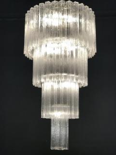 Monumental Pair of Italian Tronchi Chandeliers Murano 1980s - 695244