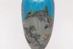Monumental Pair of Japanese Cloisonn Enamel Vases with Warriors Ota Tamashiro - 4311916