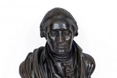 Monumental Patinated Bronze Bust of George Washington after William Rush 1817  - 4311594