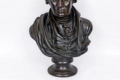Monumental Patinated Bronze Bust of George Washington after William Rush 1817  - 4311595