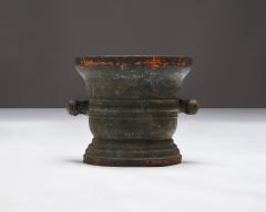 Monumental Patinated Cast Iron Mortar France 19th C - 4602071