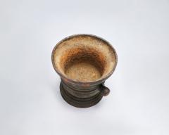 Monumental Patinated Cast Iron Mortar France 19th C - 4602074