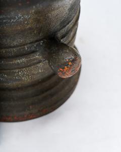Monumental Patinated Cast Iron Mortar France 19th C - 4602075