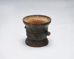 Monumental Patinated Cast Iron Mortar France 19th C - 4602079