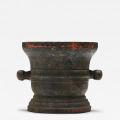 Monumental Patinated Cast Iron Mortar France 19th C - 4603296
