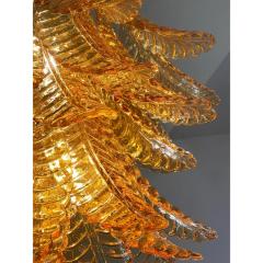 Monumental Rectangular Amber Felci Murano Glass Chandelier - 4445945
