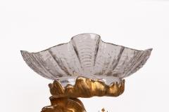 Monumental Silvered and Gilt Bronze Glass Centerpiece of Poseidon  - 2592969