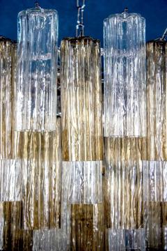 Monumental Smoke and Clear Murano Glass Tronchi Chandelier or Ceiling Light - 4732763