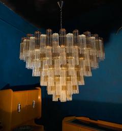 Monumental Smoke and Clear Murano Glass Tronchi Chandelier or Ceiling Light - 4732765