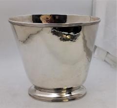 Monumental Sterling Silver Hand Hammered Italian Wine Cooler in Mid Century - 3237850