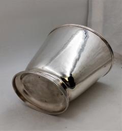 Monumental Sterling Silver Hand Hammered Italian Wine Cooler in Mid Century - 3237919