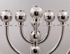 Monumental Sterling Silver Menorah in Mid Century Modern Style - 3252842