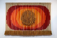 Monumental Sunburst by Fiber Artist Jane Knight 1970s - 2492849