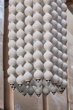 Monumental Three Tier Porcelain Golf Ball Chandelier - 4510443