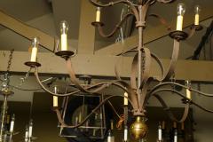 Monumental Two Tier Forged Iron Tuscarawas Chandelier - 1776477