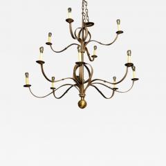 Monumental Two Tier Forged Iron Tuscarawas Chandelier - 1791844