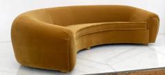 Monumental Vintage Curved Sofa in Mohair Fabric - 3175839