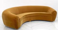 Monumental Vintage Curved Sofa in Mohair Fabric - 3175842