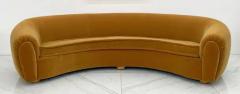 Monumental Vintage Curved Sofa in Mohair Fabric - 3175878