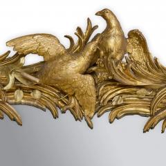 Monumental antique Rococo style carved giltwood mirror - 4149365