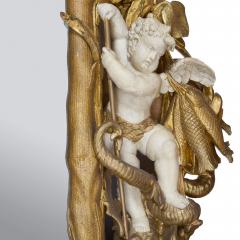 Monumental antique Rococo style carved giltwood mirror - 4149368