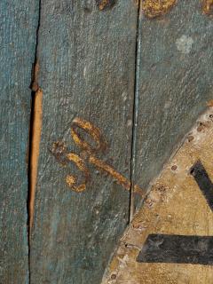 Monumental early 19th C Clock on a Polychromed panel - 1997027