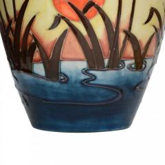 Moorcroft Ceramic Vase with Painted Sunset Scene - 4674147