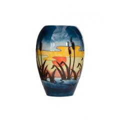 Moorcroft Ceramic Vase with Painted Sunset Scene - 4721210