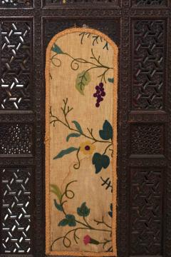 Moorish Carved Teak 3 Fold Screen - 4639632