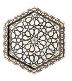 Moorish Mother Of Pearl And Bone Inlaid Hexagonal Occasional Table - 4506465