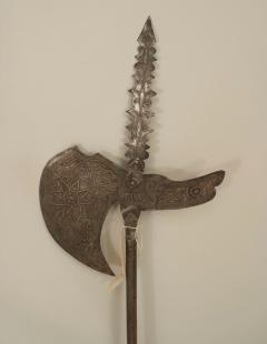 Moorish Style Etched Iron Halberd - 4517431